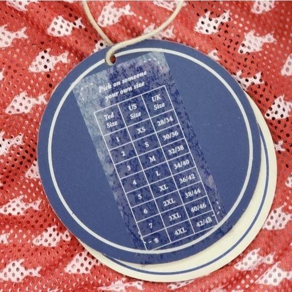 Ted Baker Men's Island Palm Tree Print Swim/Board Shorts Size 4/Large Blue Red - Picture 11 of 11